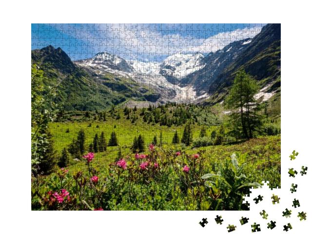 Puzzle 1000 Teile „Tour du Mont Blanc in den französischen Alpen“