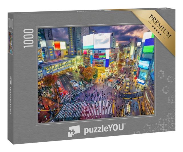 Puzzle 1000 Teile „Berühmte Shibuya-Kreuzung in Tokio, Japan“