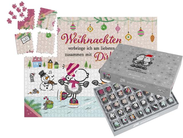 Puzzle-Adventskalender „sheepworld – Mit Dir 2“