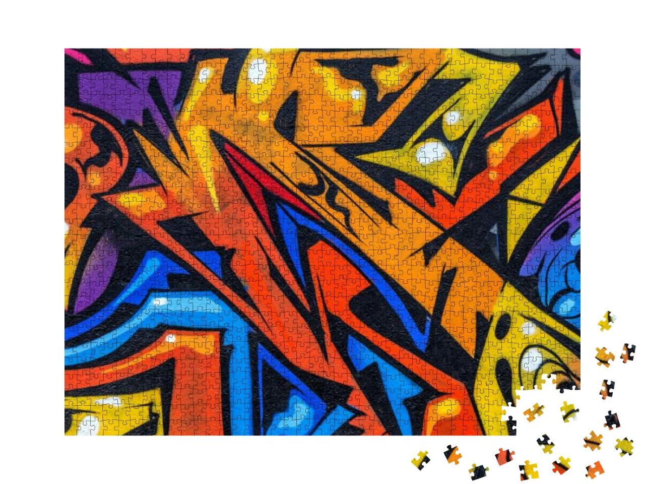 Puzzle 1000 Teile „Street Art Graffiti, Nahaufnahme“