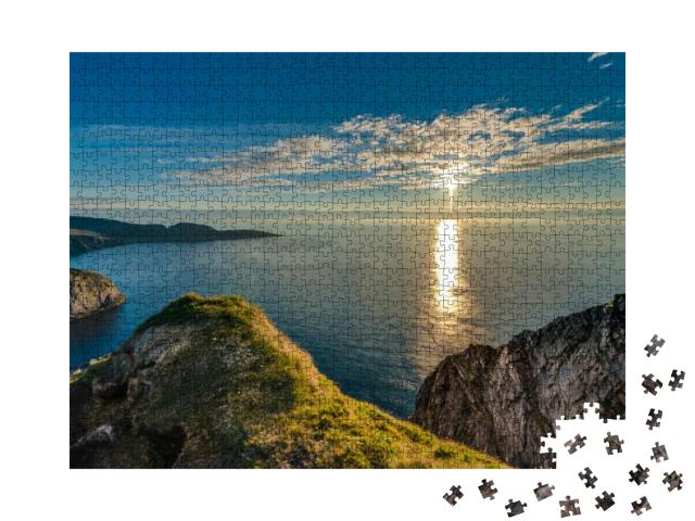 Puzzle 1000 Teile „Nordkap an der Küste der Insel Mageroya in Norwegen“
