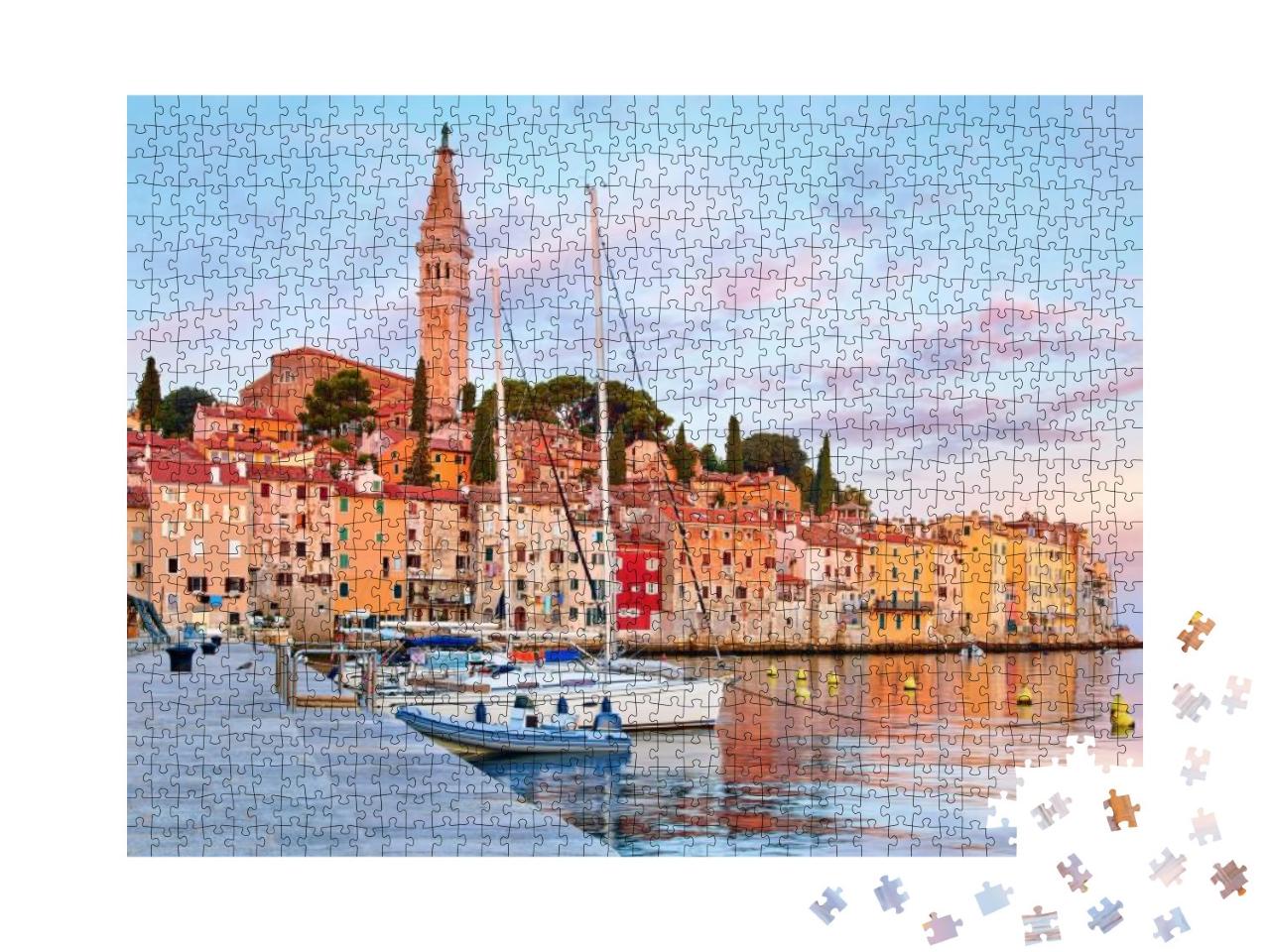 Puzzle 1000 Teile „Mittelalterliche Stadt Rovinj an der Adria, Kroatien“