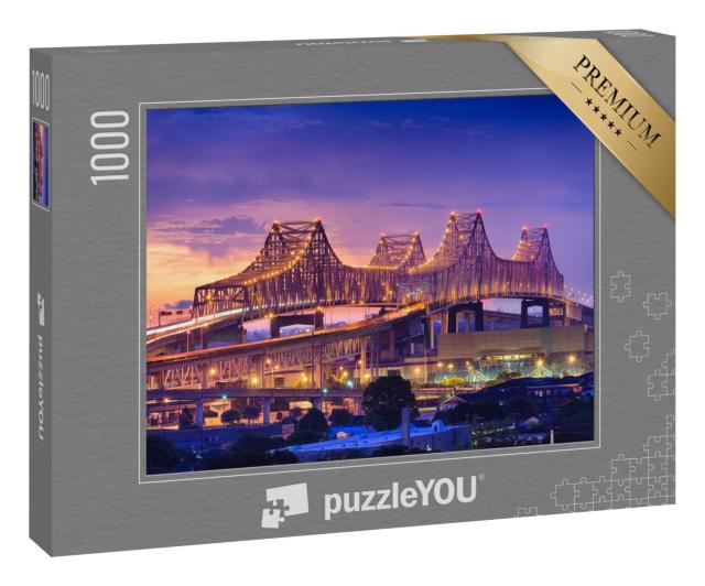Puzzle 1000 Teile „New Orleans, Louisiana, Crescent City Connection Bridge“