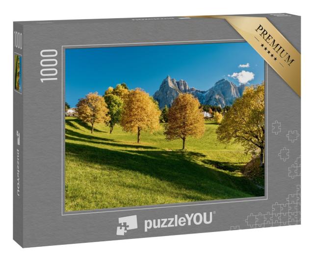 Puzzle 1000 Teile „Berglandschaft der Dolomiten bei Herbststimmung, Italien“