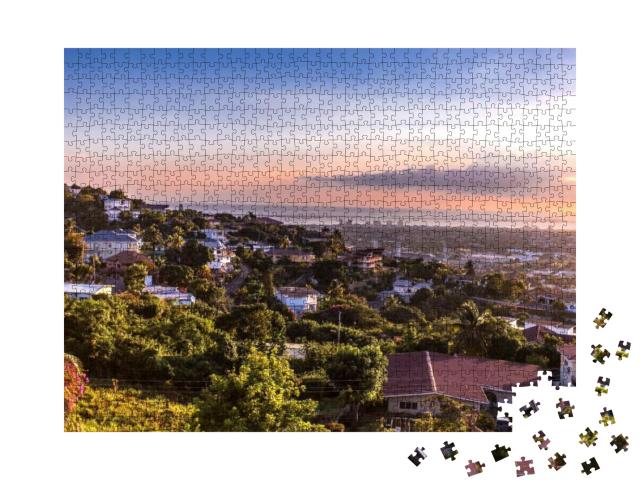 Puzzle 1000 Teile „Die Hügel von Kingston, Jamaika“