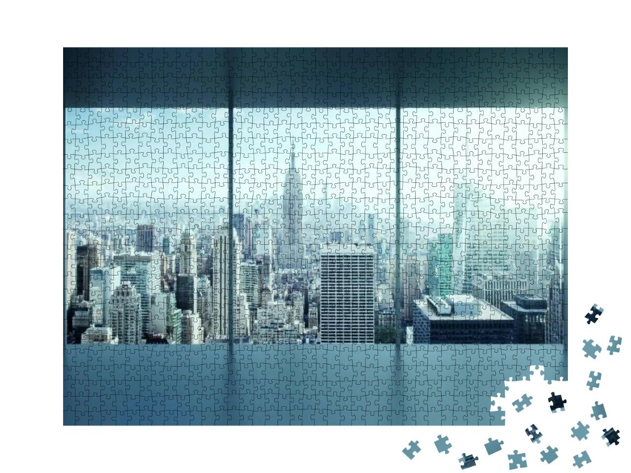 Puzzle 1000 Teile „Modernes Büro mit fantastischer Aussicht“