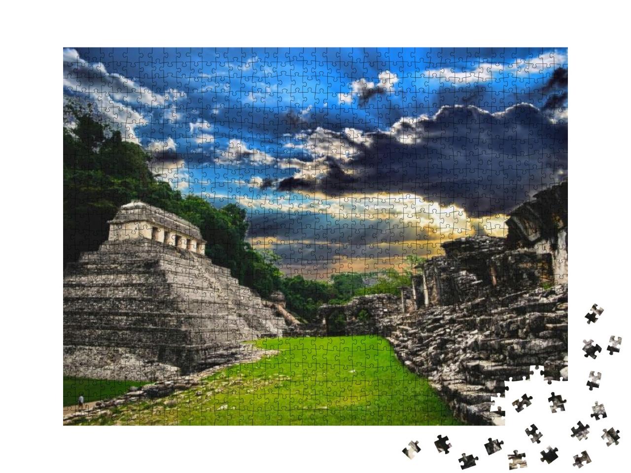 Puzzle 1000 Teile „Maya-Ruinen von Palenque, Mexiko“
