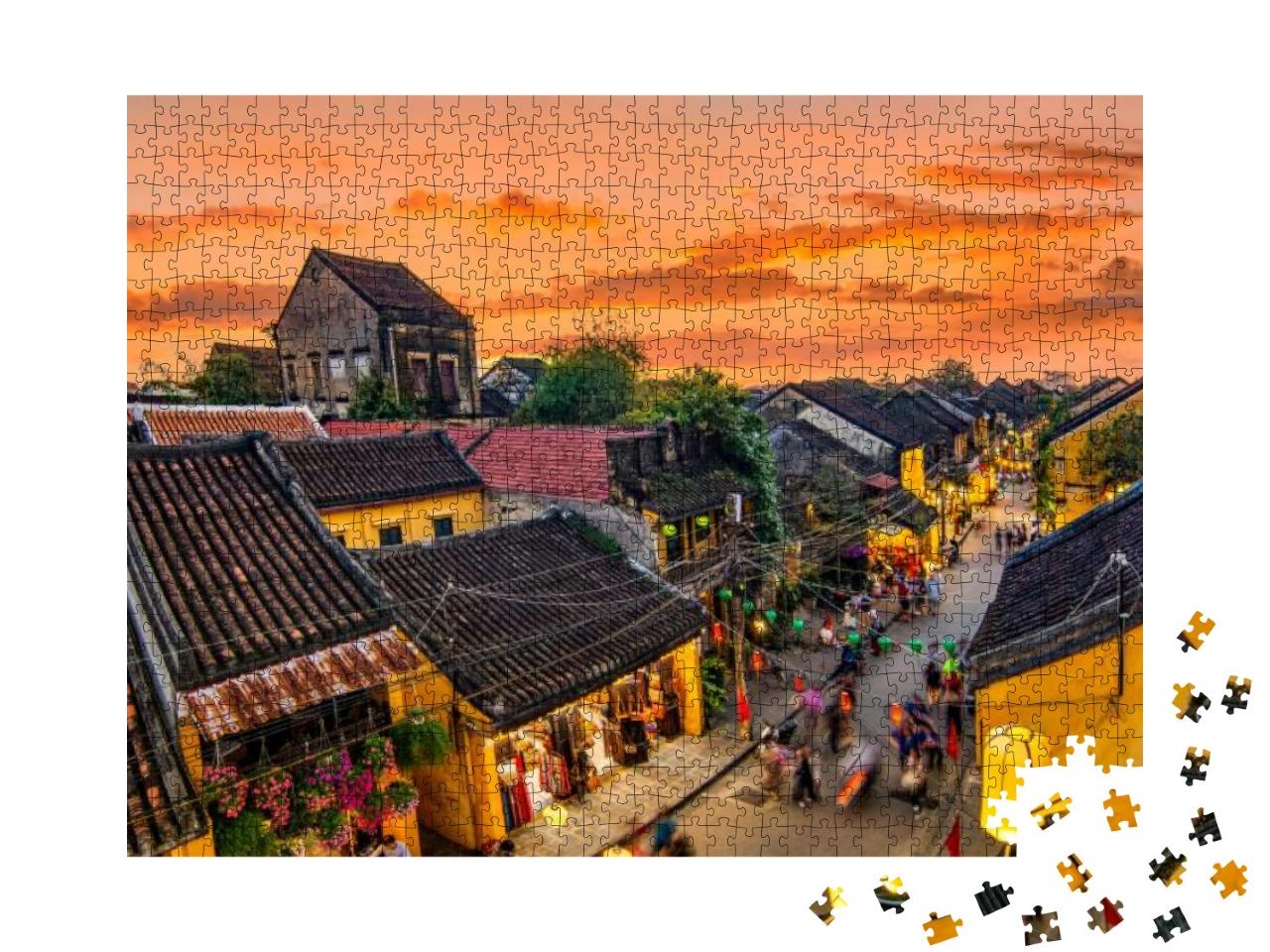 Puzzle 1000 Teile „Aussicht auf Hoi An, die alte Stadt in Vietnam“