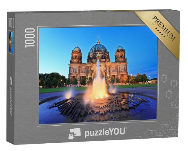 Puzzle 1000 Teile „Berliner Kathedrale oder Berliner Dom bei Nacht, Berlin, Deutschland“