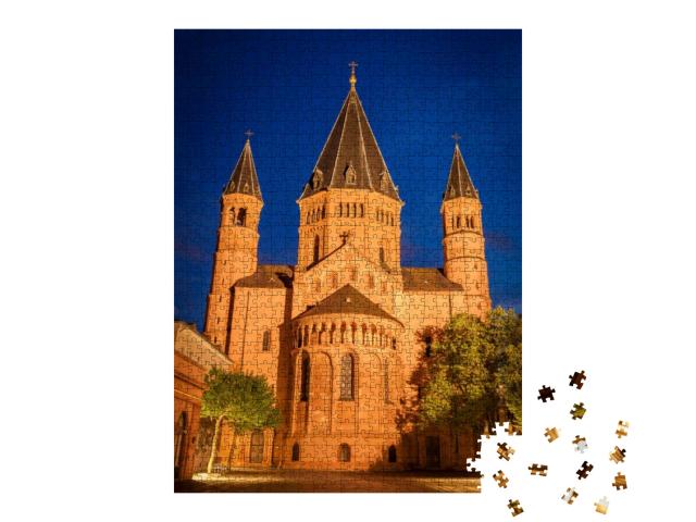 Puzzle 1000 Teile „Mainzer Dom am Abend, Mainz, Rheinland-Pfalz“