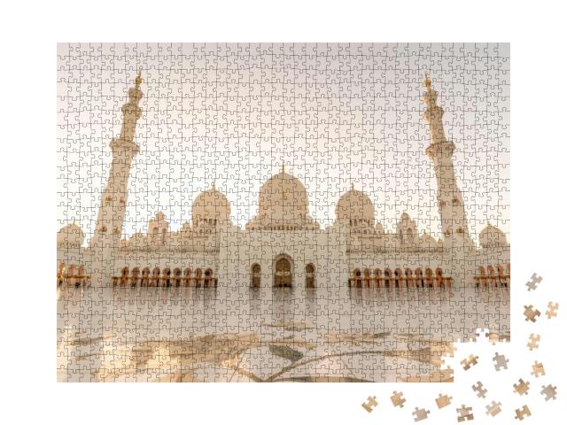 Puzzle 1000 Teile „Große Moschee Sheikh Zayed in Abu Dhabi, Vereinigte Arabische Emirate“