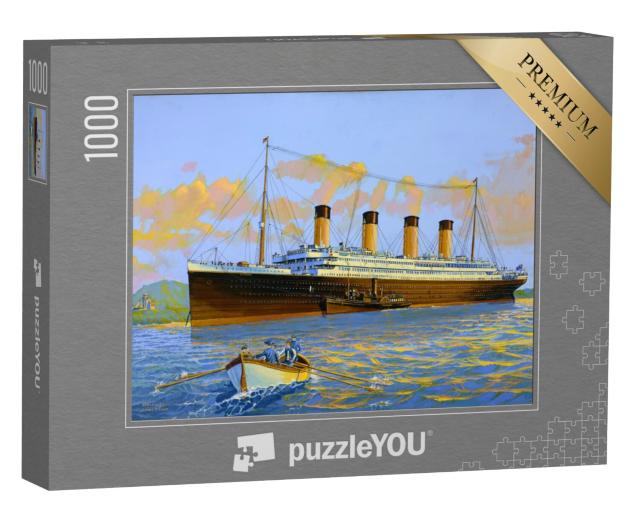 Puzzle 1000 Teile „Titanic ankerte vor Roches Point in der Nähe von Queenstown“