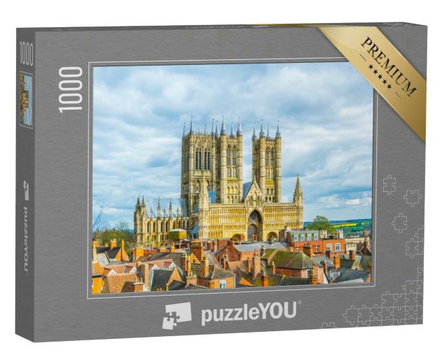 Puzzle 1000 Teile „Beeindruckende Kathedrale von Lincoln, England“