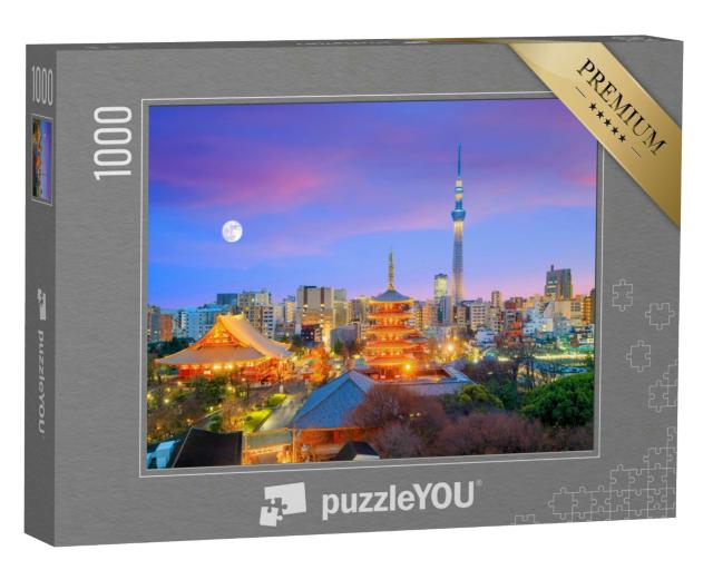 Puzzle 1000 Teile „Skyline von Tokio in der Dämmerung, Japan“