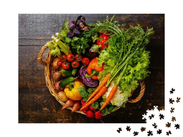 Puzzle 1000 Teile „Frisches Gemüse im Korb“