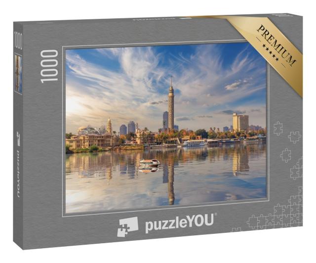 Puzzle 1000 Teile „Stadtzentrum von Kairo am Nil, Ägypten“