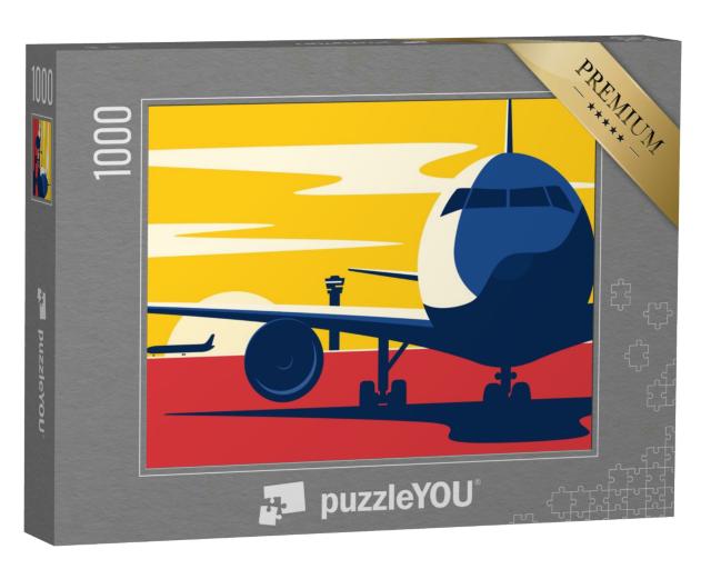 Puzzle 1000 Teile „Vektor-Illustration: Auf einer Rollbahn“