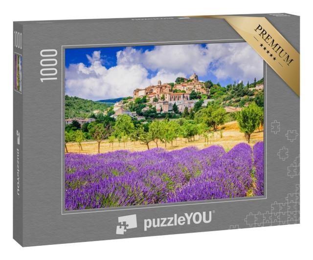 Puzzle 1000 Teile „Simiane-la-Rotonde, ein Hüttendorf, Provence, Frankreich“