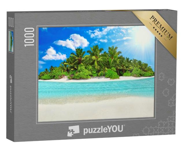 Puzzle 1000 Teile „Tropische Insel eines Atolls im Indischen Ozean“