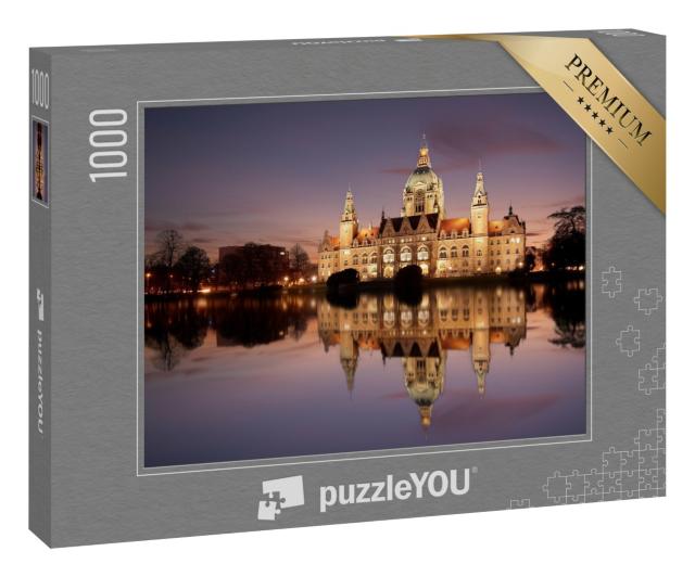 Puzzle 1000 Teile „Rathaus Hannover bei Nacht“