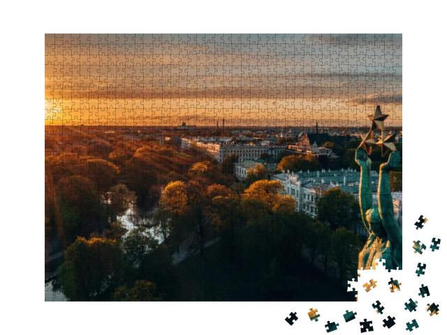 Puzzle 1000 Teile „Freiheitsdenkmal Milda in Riga, Lettland“