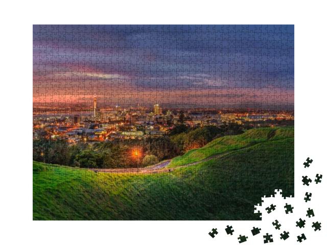 Puzzle 1000 Teile „Mount Eden und Auckland, Neuseeland“