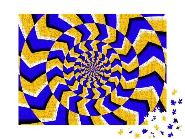 Puzzle 1000 Teile „Psychedelische optische Spin-Illusion“