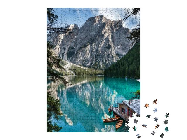 Puzzle 1000 Teile „Wunderschöner Pragser Wildsee, Italien“