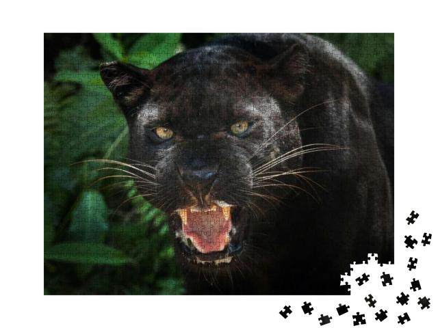 Puzzle 1000 Teile „schwarzer Panther“