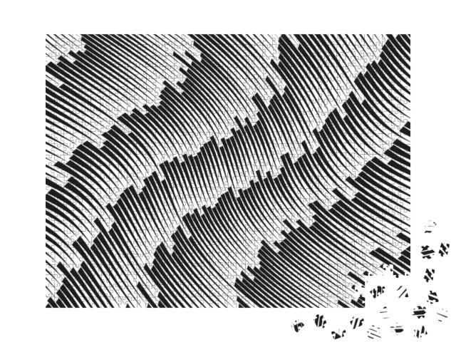 Puzzle 1000 Teile „Monochromes Muster im Stil einer optischen Täuschung“