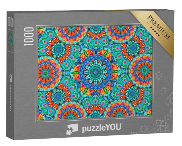 Puzzle 1000 Teile „Abstraktes Muster im arabischen Stil: Kaleidoskop“