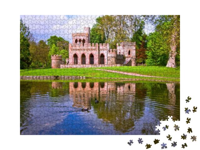 Puzzle 1000 Teile „Schloss Biebrich in Wiesbaden, Deutschland“