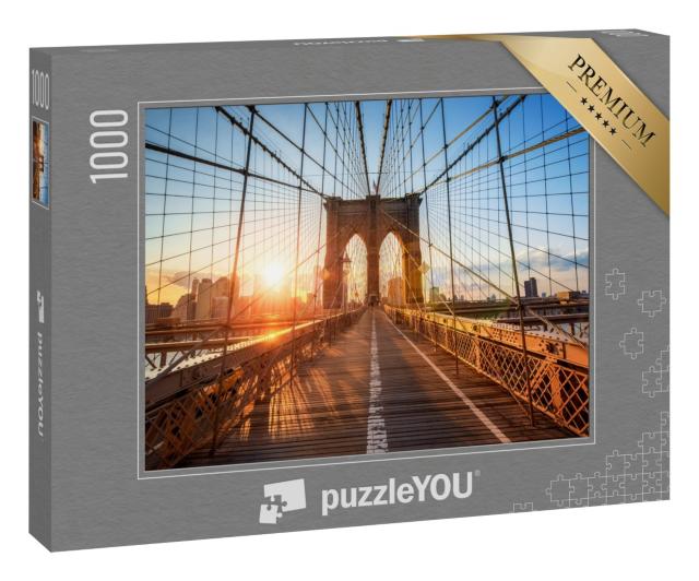 Puzzle 1000 Teile „Abend auf der Brooklyn Bridge, New York City, USA“