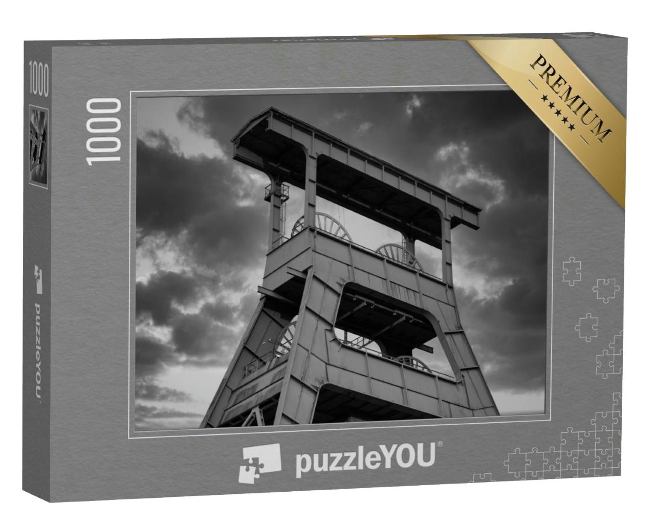 Puzzle 1000 Teile „Ein alter Förderturm, Ruhrgebiet, Deutschland“
