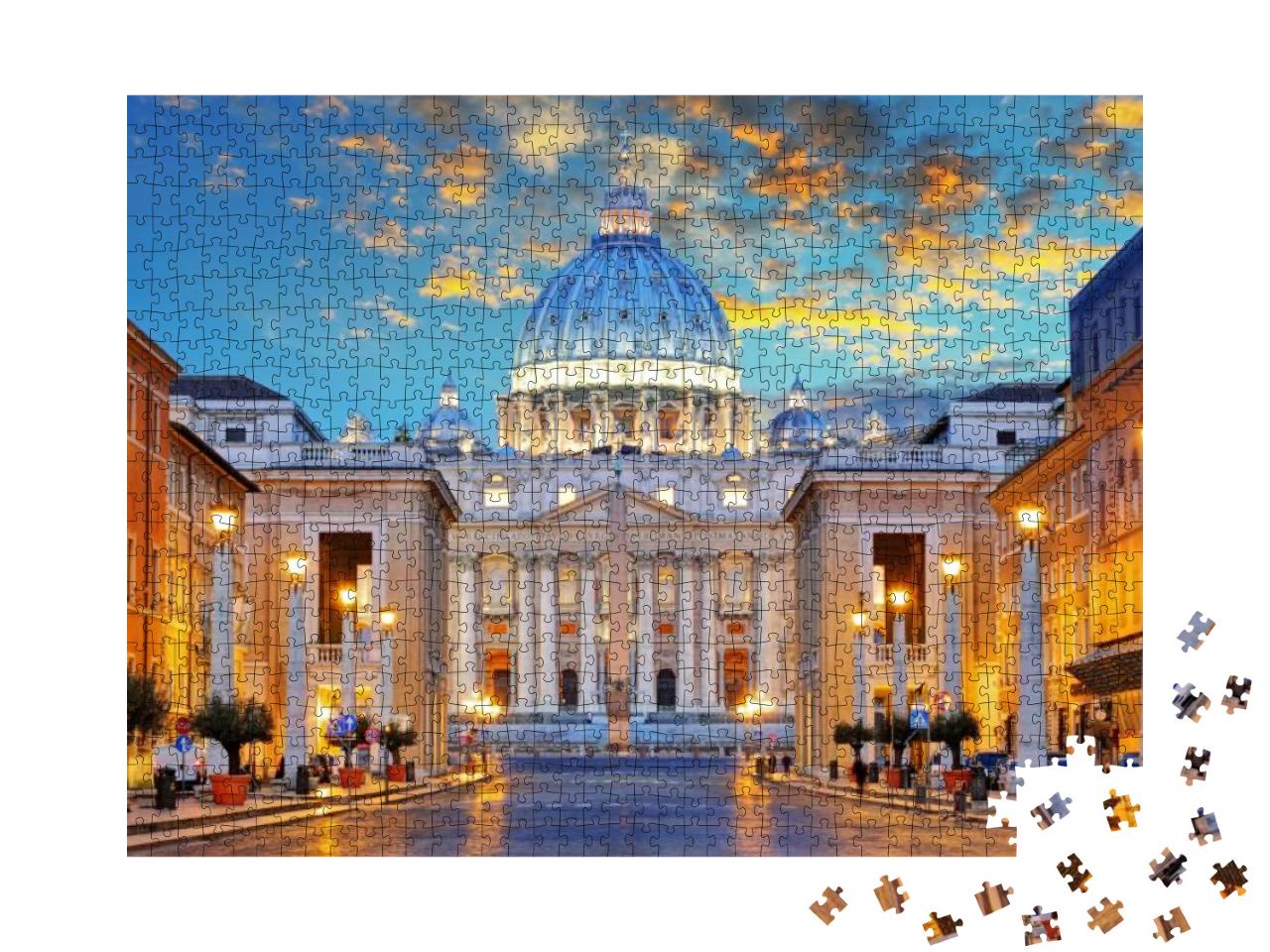 Puzzle 1000 Teile „Petersodom, Via della Conciliazione, Rom“
