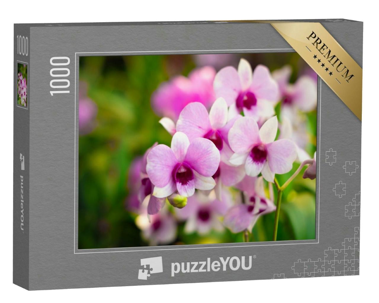 Puzzle 1000 Teile „Zweig mit wunderschönen Blüten im Orchideengarten“