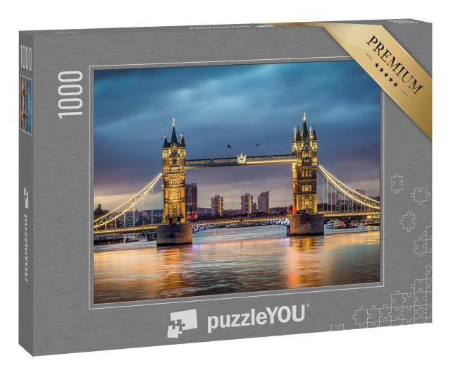 Puzzle 1000 Teile „Tower Bridge über der Themse im Sonnenuntergang“