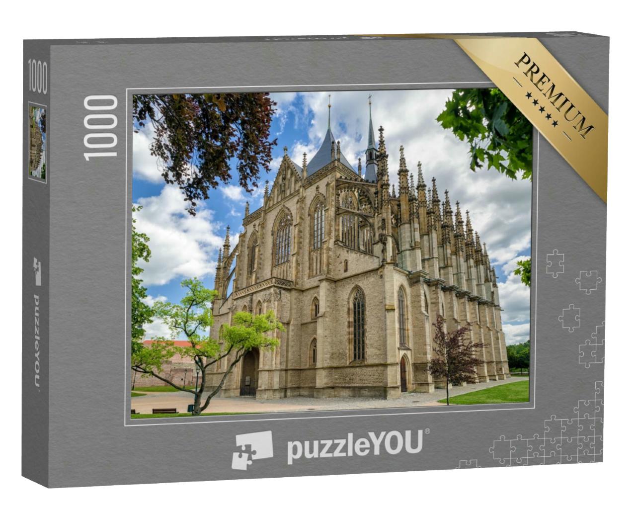 Puzzle 1000 Teile „St. Barbara römisch-katholische Kirche in der Stadt Kutna Hora, Tschechische Republik“