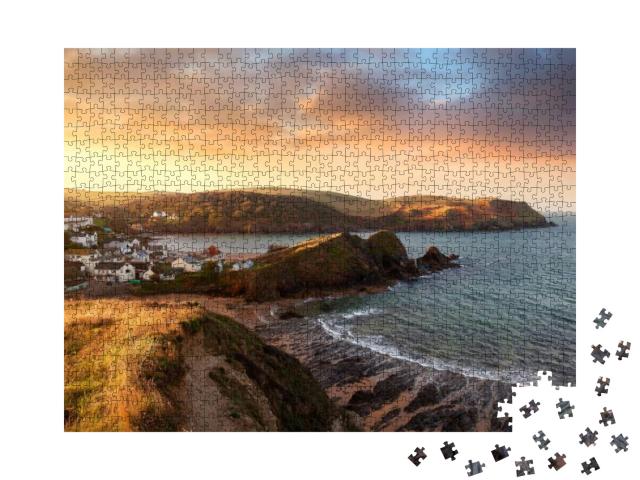 Puzzle 1000 Teile „Hope Cove, ein Küstendprf in Devon, England“