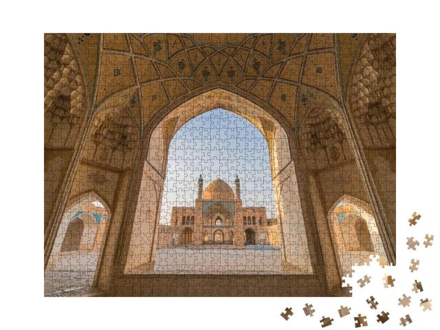 Puzzle 1000 Teile „Eine historische Moschee in Kashan, Iran.“