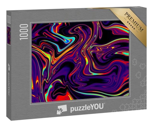 Puzzle 1000 Teile „Schillernde psychedelische Wirbel“