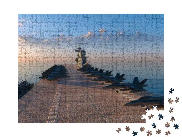 Puzzle 1000 Teile „Flugzeugträger, 3D-Rendering“