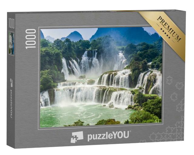 Puzzle 1000 Teile „Eindrucksvolle Detianer Wasserfälle in Vietnam und China“