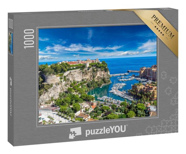 Puzzle 1000 Teile „Panoramablick auf den Prinzenpalast in Monte Carlo im Sommer, Monaco“