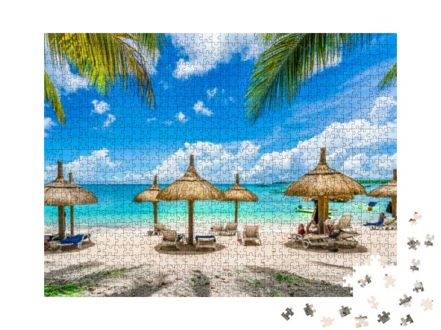 Puzzle 1000 Teile „Strandparadies auf Mauritius“