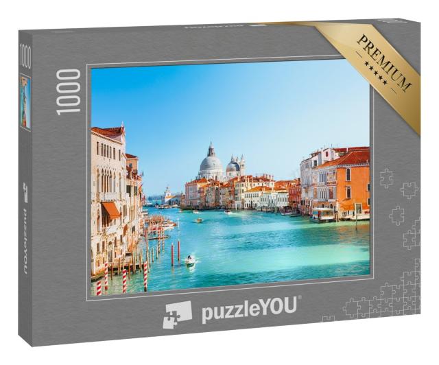 Puzzle 1000 Teile „Blick auf Canal Grande und Basilika Santa Maria della Salute, Venedig“