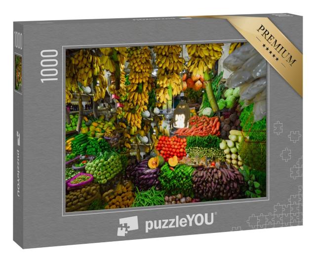 Puzzle 1000 Teile „Frisches Obst und Gemüse in Nurwara Eliya, Sri Lanka“