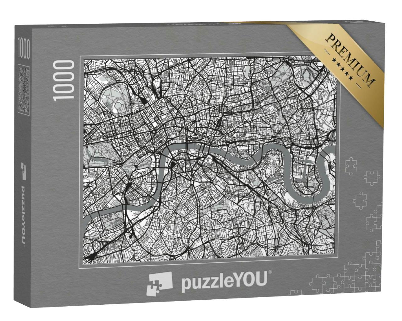 Puzzle 1000 Teile „Stadtplan von London“