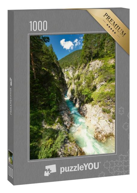 Puzzle 1000 Teile „Spektakuläre Gleirschklamm im Karwendelgebirge, Österreich“