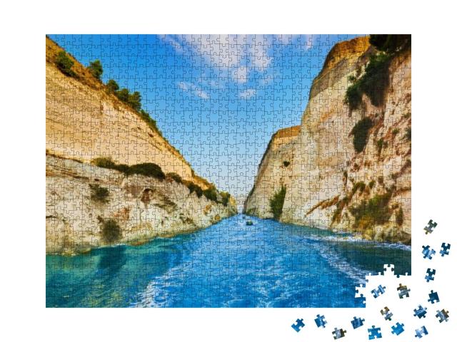Puzzle 1000 Teile „Kanal von Korinth, Griechenland“